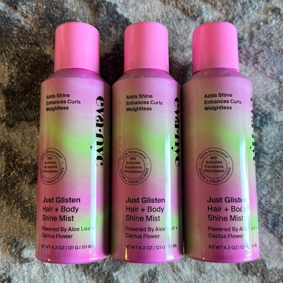 Bundle of 3 - Eva NYC Just Glisten Hair + Body Shine Mist - Picture 1 of 2
